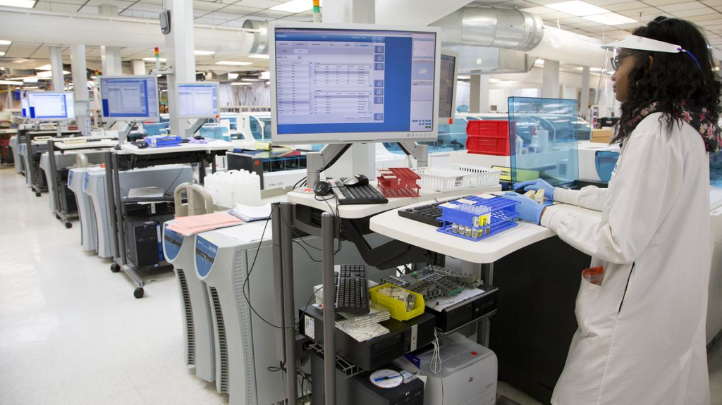 DNA sample collection at a testing center in New York City